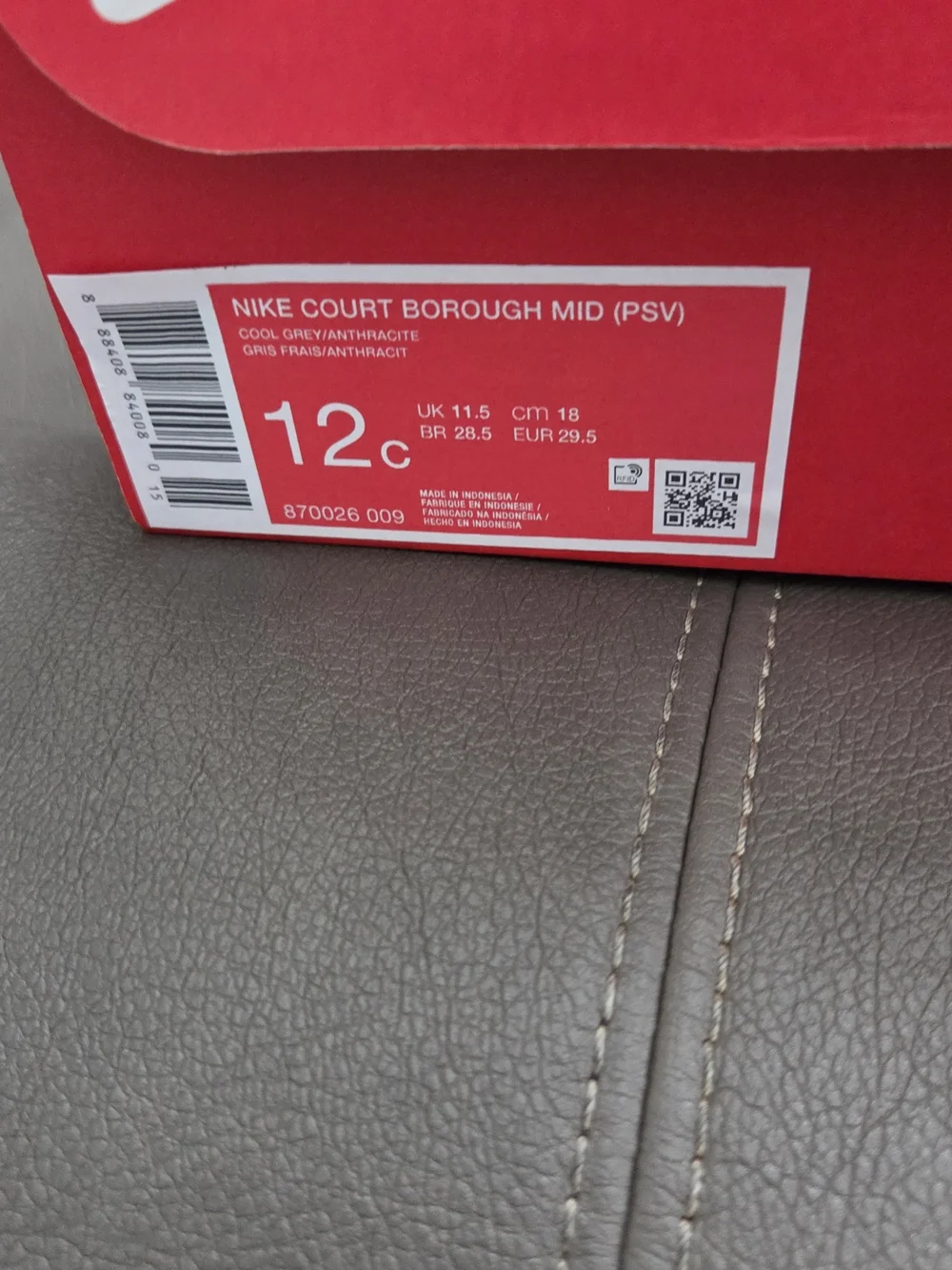Nike Kids Gray, White and Black High-Top Sneakers